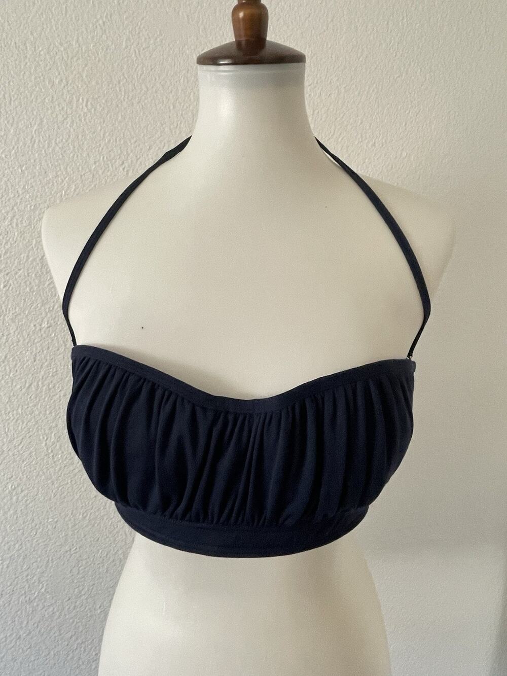 Juicy Couture Swim Bikini Top Halter Pleated Padded‎